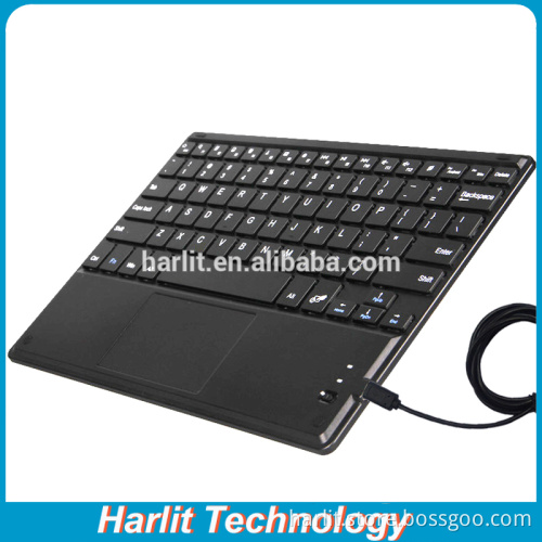 Customize Ultra Slim Wired USB Keyboard With TouchPad For OEM Tablet PC Wired Keyboard Touchpad For Android Windows Tablet PC